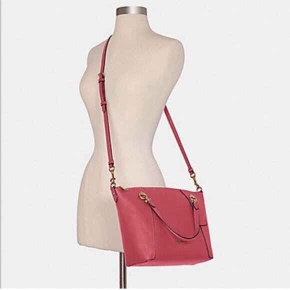 Coach Kacey Satchel Crossbody Bag Pink - Picture 8 of 12